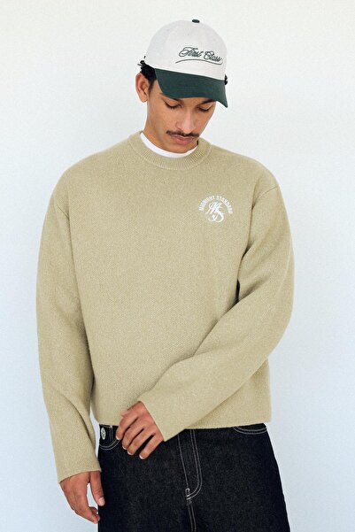 Bershka Jakarlı baskılı jarse