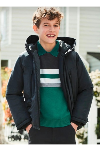 MAYORAL Boys' Padded Black Coat