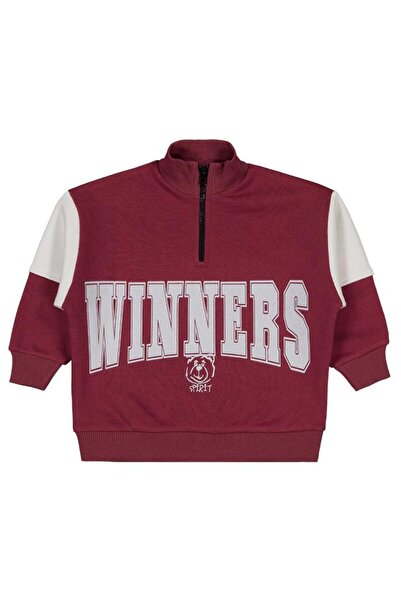 Civil Boys Winners Printed 2-5 Years Old Sweatshirt - Claret Red 2-3 Years Old