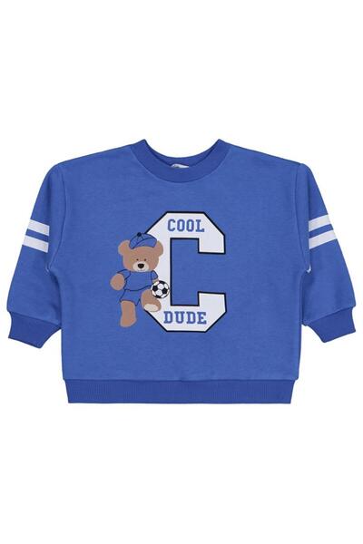 Civil Boys سويت شيرت مطبوع/مطرز من Cool Dude لعمر 2-5 سنوات - أزرق لعمر 4-5 سنوات