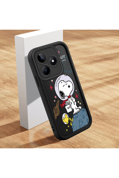 ucuc حافظة كرتونية من السيليكون الأسود المتوافقة مع هاتف Realme C51 للحماية م...