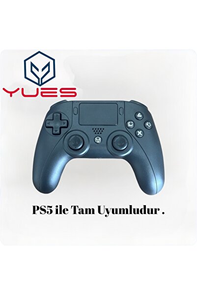 YUES PS5 Uyumlu Kablosuz Oyun Kolu (DualSense Tarzı) | Titreşimli, Şarjlı, Bl...