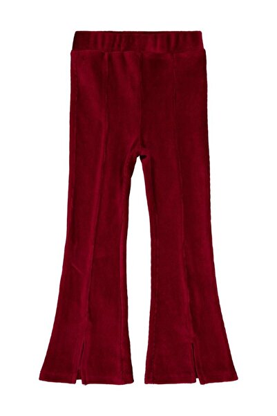 Civil Girls Slit 10-13 Years Old Leggings - Burgundy 13-14 Years Old