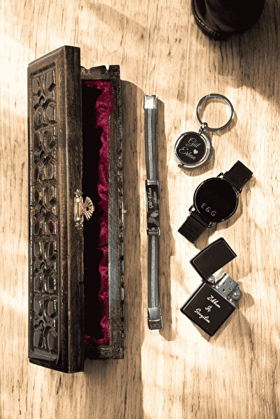 HediyeMüzesi Erkek Seti Prinç Ahşap Kutulu