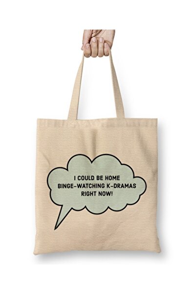 Toyaso Park Seo Joon K Drama Life Λευκή υφασμάτινη τσάντα με μακρύ χερούλι Τσ...