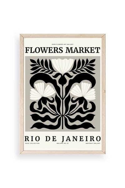 CT STONES Flower Wooden Framed Painting