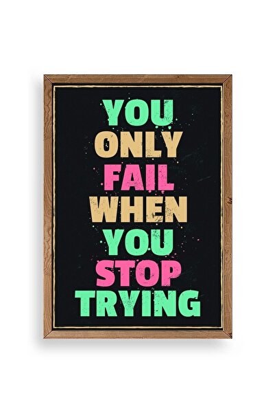 CT STONES Motto Wooden Framed Painting