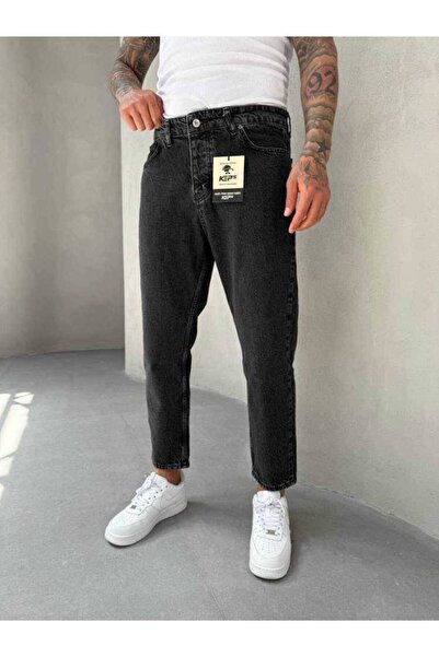 Erkek Siyah Boyfriend Pantolon