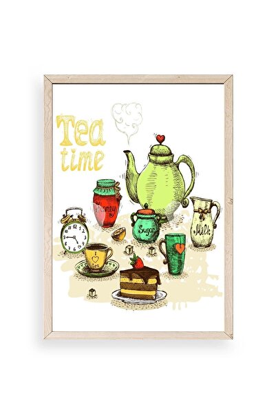 CT STONES Tea Time Wooden Framed Painting