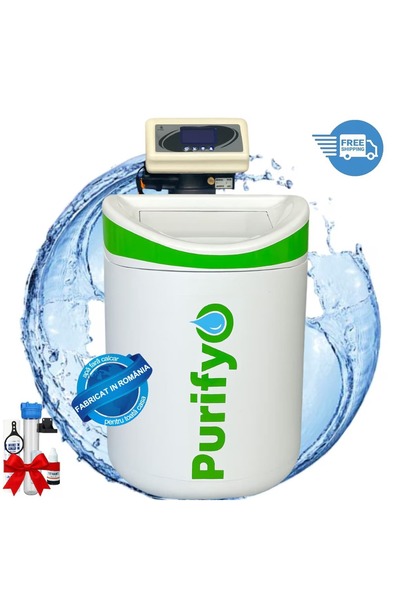 Purifyo Dedurizator apă 11 L, 1–4 pers, afișaj electronic, regenerare volumet...