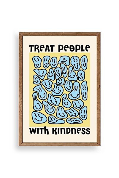 Twin Store لوحة موتو بإطار خشبي