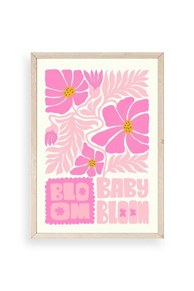 CT STONES Flower Wooden Framed Painting