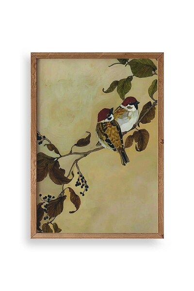 CT STONES Bird Wooden Framed Painting