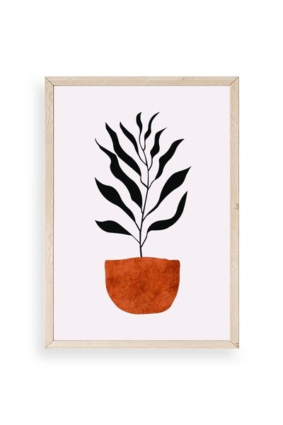 CT STONES Flower Pot Wooden Framed Table