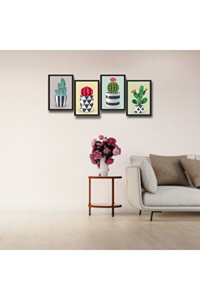 CT STONES 4 Piece Frame Look Wooden Table