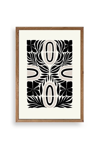 Twin Store لوحة مجردة مؤطرة بالخشب