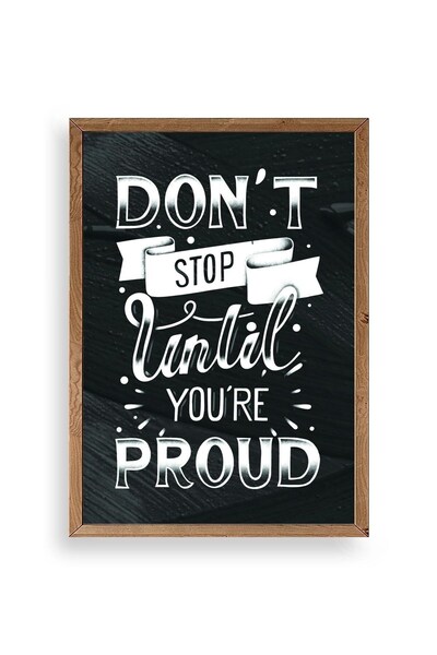 CT STONES Motto Wooden Framed Painting