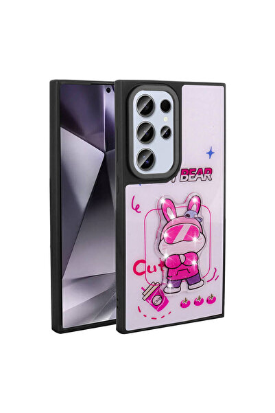 zore غطاء سيليكون لهاتف جالاكسي إس 24 ألترا مع تصميم منقوش بارز وشخصية أيقوني...