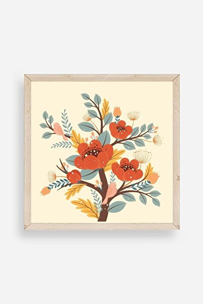 CT STONES Flower Wooden Framed Painting