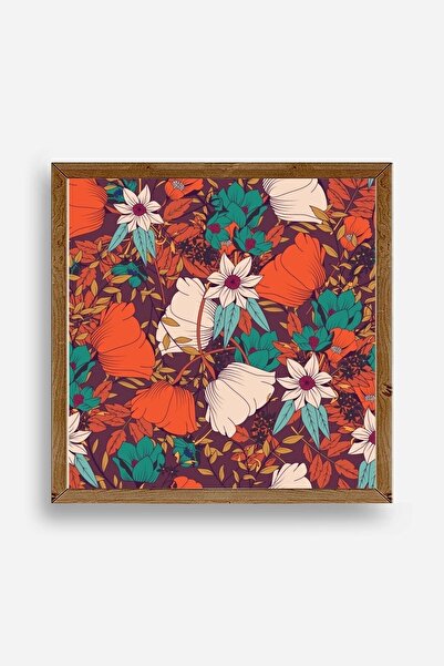 CT STONES Flower Wooden Framed Painting