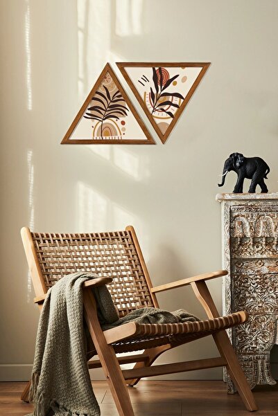 CT STONES Decorative Triangle Framed Wooden Painting Set