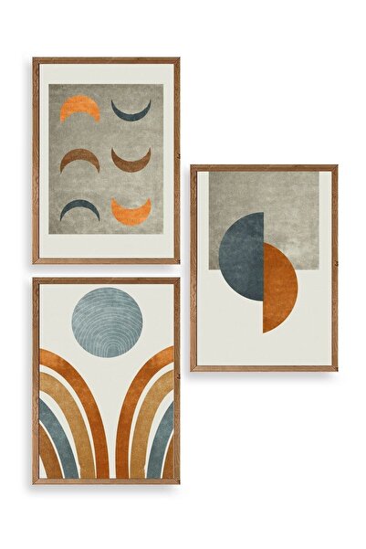 Twin Store لوحة مجردة مؤطرة بالخشب