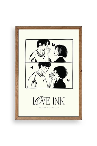 CT STONES Love Wooden Framed Painting