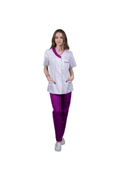Masstex Bluza „Cristina” – BURGUNDY - Uniformă medicală / profesională din te...