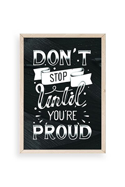 CT STONES Motto Wooden Framed Painting