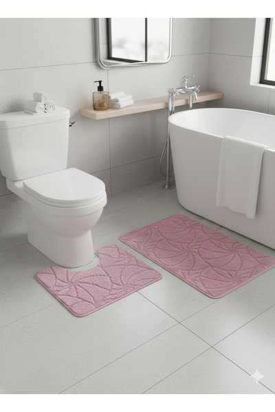 Indomex BATHROOM MAT GLD202006 SET 2 PCS. 50x80/40x50cm PINK