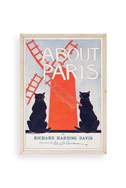 Marsilyan لوحة ريتشارد هاردينج ديفيس بإطار خشبي 50 × 70