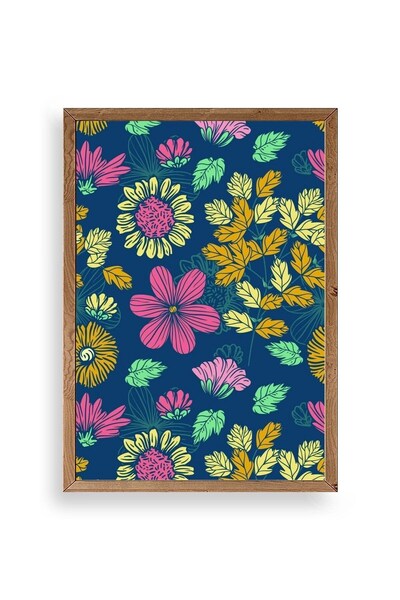 Twin Store لوحة مؤطرة بالزهور الخشبية