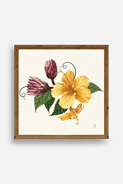 CT STONES Flower Wooden Framed Painting