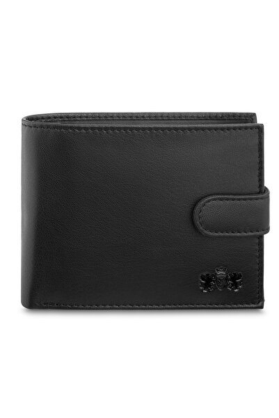 zagatto Men's wallet, genuine leather, Black, RFID protection, Dimensions 9.5...