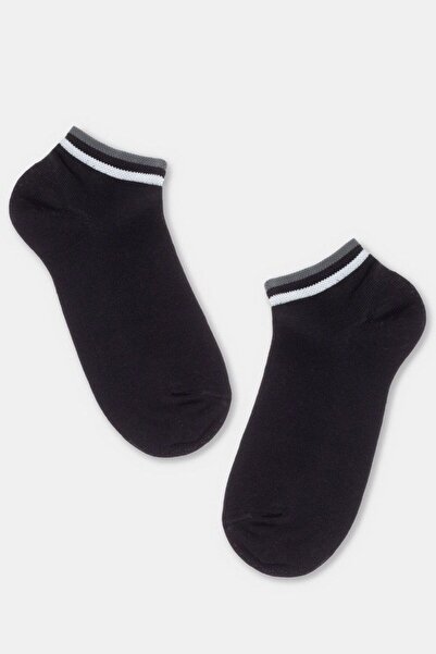 Conte Elegant Șosete scurte din bumbac pentru bărbați, Esli 157 - Negru, 40-42