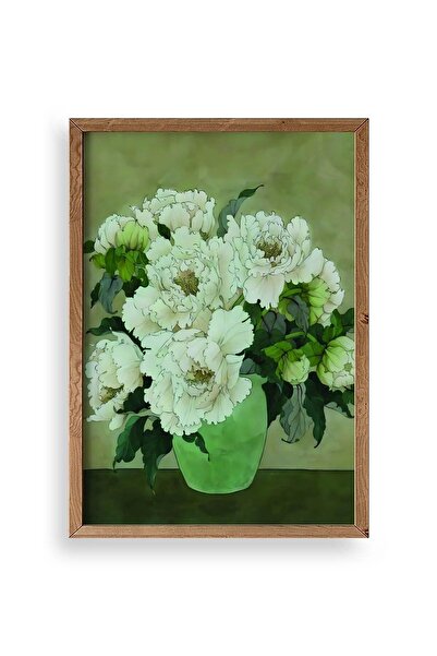 CT STONES Flowers Wooden Framed Painting