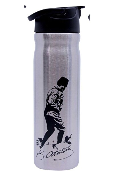 Globox Ataturk Printed Steel Water Bottle 500 ml Gray