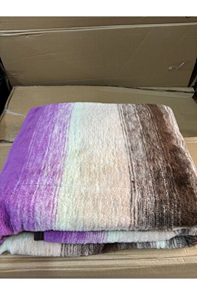 Kuyucak Battaniye Çift Kişilik Peluş Battaniye- Modern Desen- 3 KG.