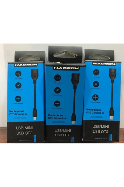 HADRON Mini USB Otg Kablosu - USB A Dişi - Mini USB B 5 Pin Erkek Adaptör Kab...