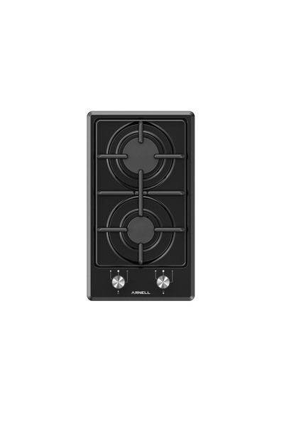 Arnell 2li İki Gözlü Doğalgazlı Otomatik Çakmaklı Gaz Emniyetli Gazmer & Ce Belgeli Emaye Set Üstü Ocak