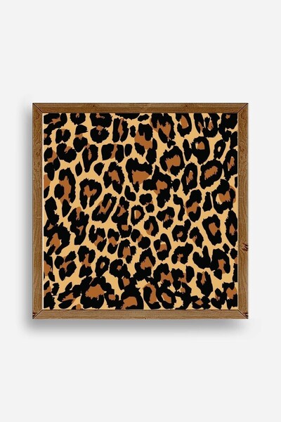 CT STONES Leopard Pattern Wooden Framed Painting