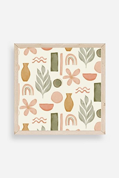 CT STONES Leaf Wooden Framed Table