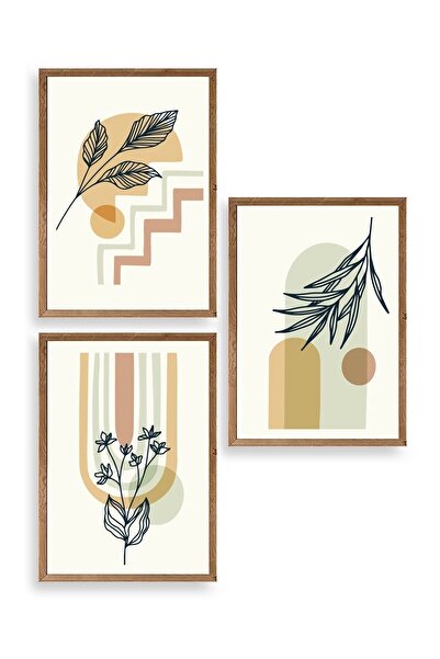 CT STONES Landscape Triple Wooden Framed Painting