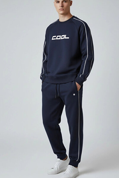 EXSPORT Compact 2-Piece Set Bicycle Collar Double Leggings Piped m Transitional Tracksuit Set