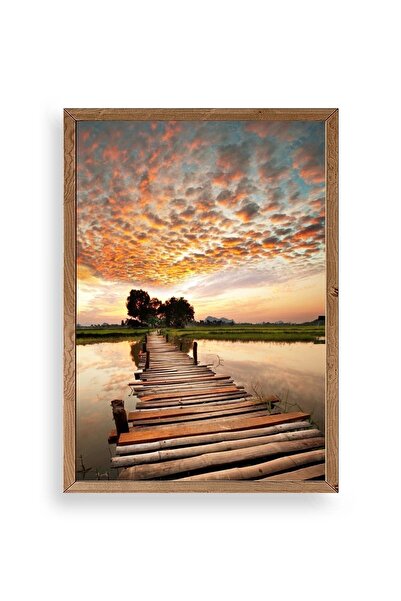 CT STONES Landscape Nature Wooden Framed Painting