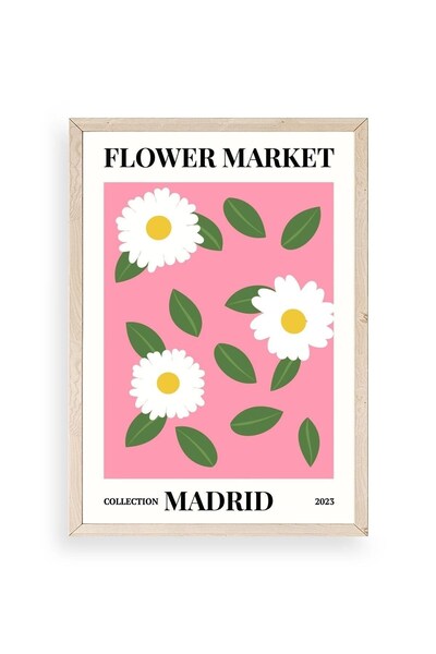 CT STONES Flower Wooden Framed Painting