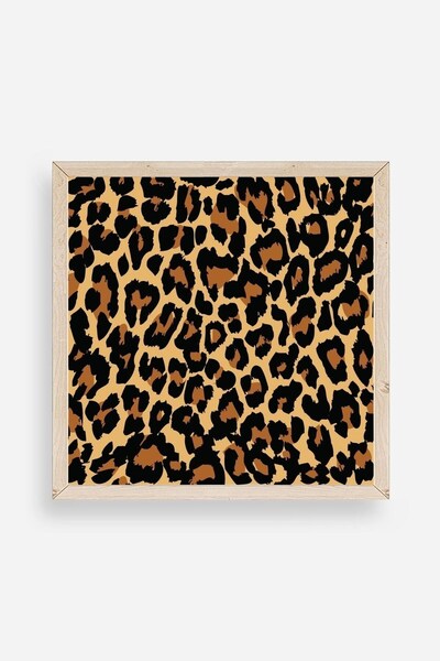 CT STONES Leopard Pattern Wooden Framed Painting