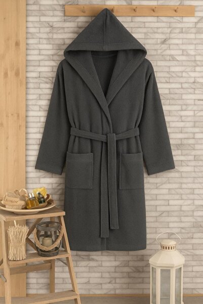 lemonwibe Unisex 100% Cotton Hooded Bathrobe