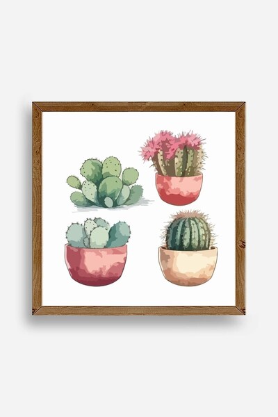 Twin Store لوحة مؤطرة من خشب الصبار