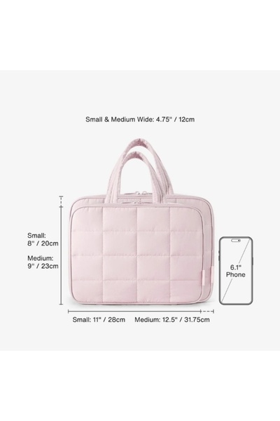 BAGSMART Light Pink Spacesaver ExploreEase Puffy Multi-Functional Toiletry Bag